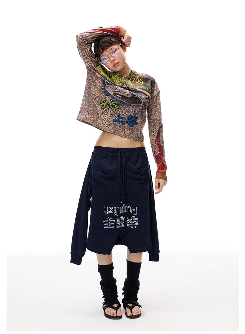 Leopard Print Knit Long Sleeve Top