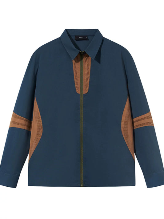 7440 37 1 Laser-Cut Zip-Up Shirt Jacket