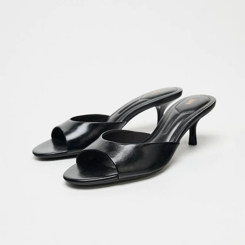 Women's Stiletto Heel Mule Slide Sandals