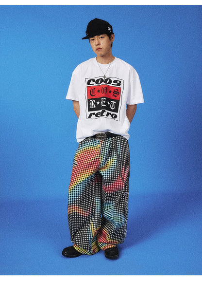 Gradient Camo Wide-Leg Pants