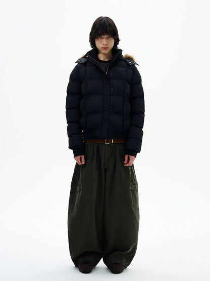 Faux Fur Hood Puffer Jacket product photo