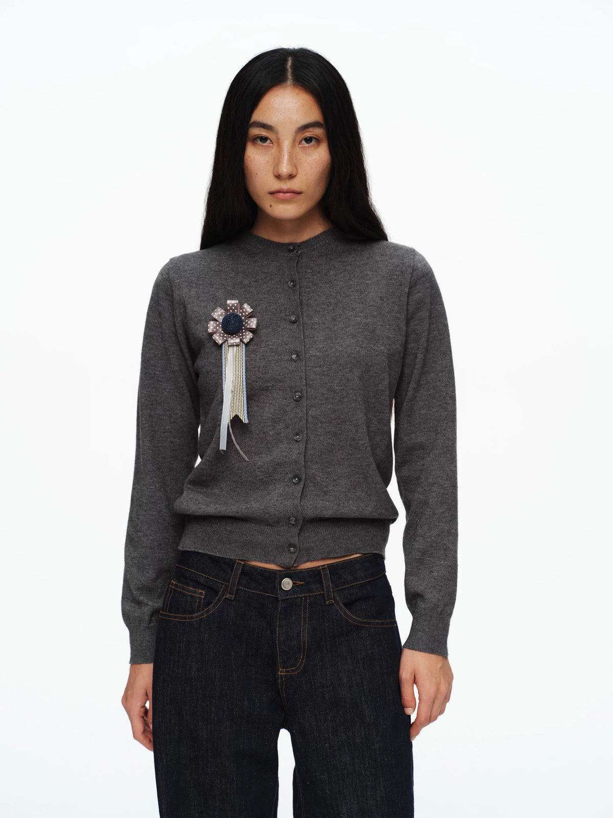 Fluffy Floral Lapel Pin