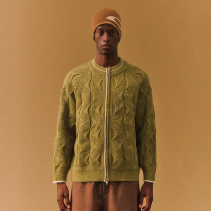 FPA Wave Cable Round-Neck Zip Sweater