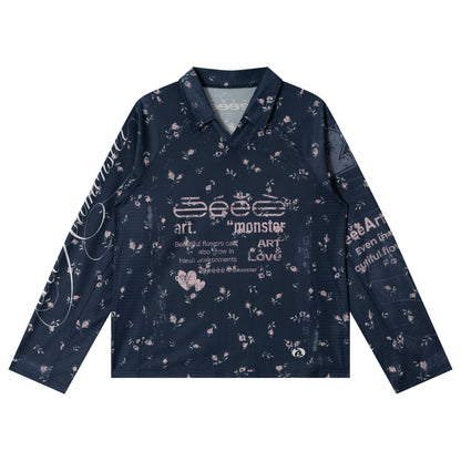 Printed Raglan Long Sleeve T-Shirt