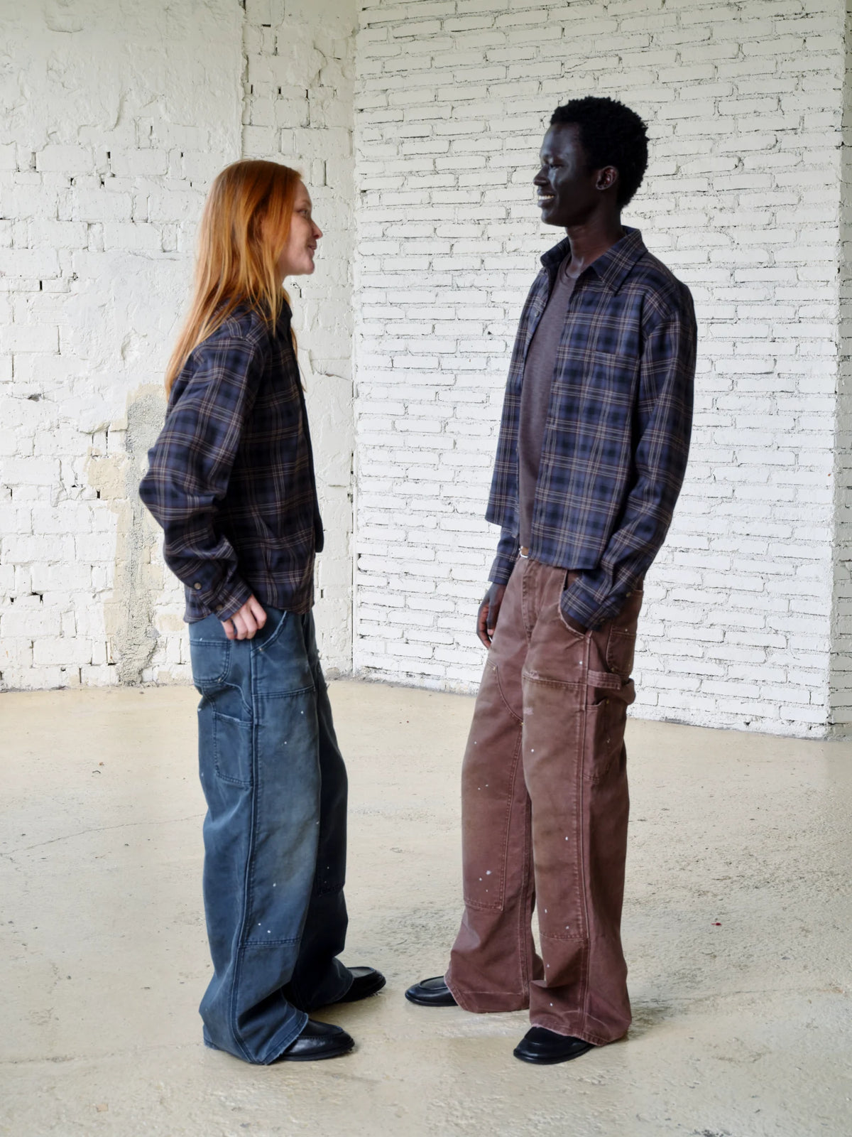 VLABMADE Distressed Double-Knee Work Pants