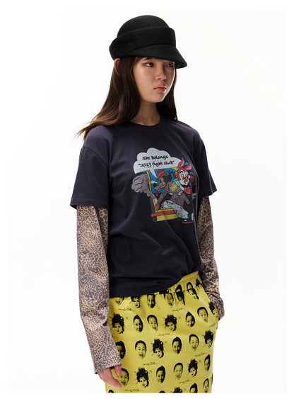 Layered Graphic Long Sleeve T-Shirt
