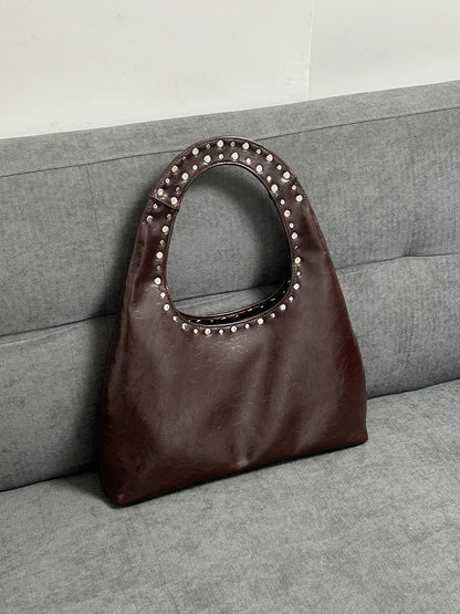 Studded Top Handle Shoulder Bag product photo