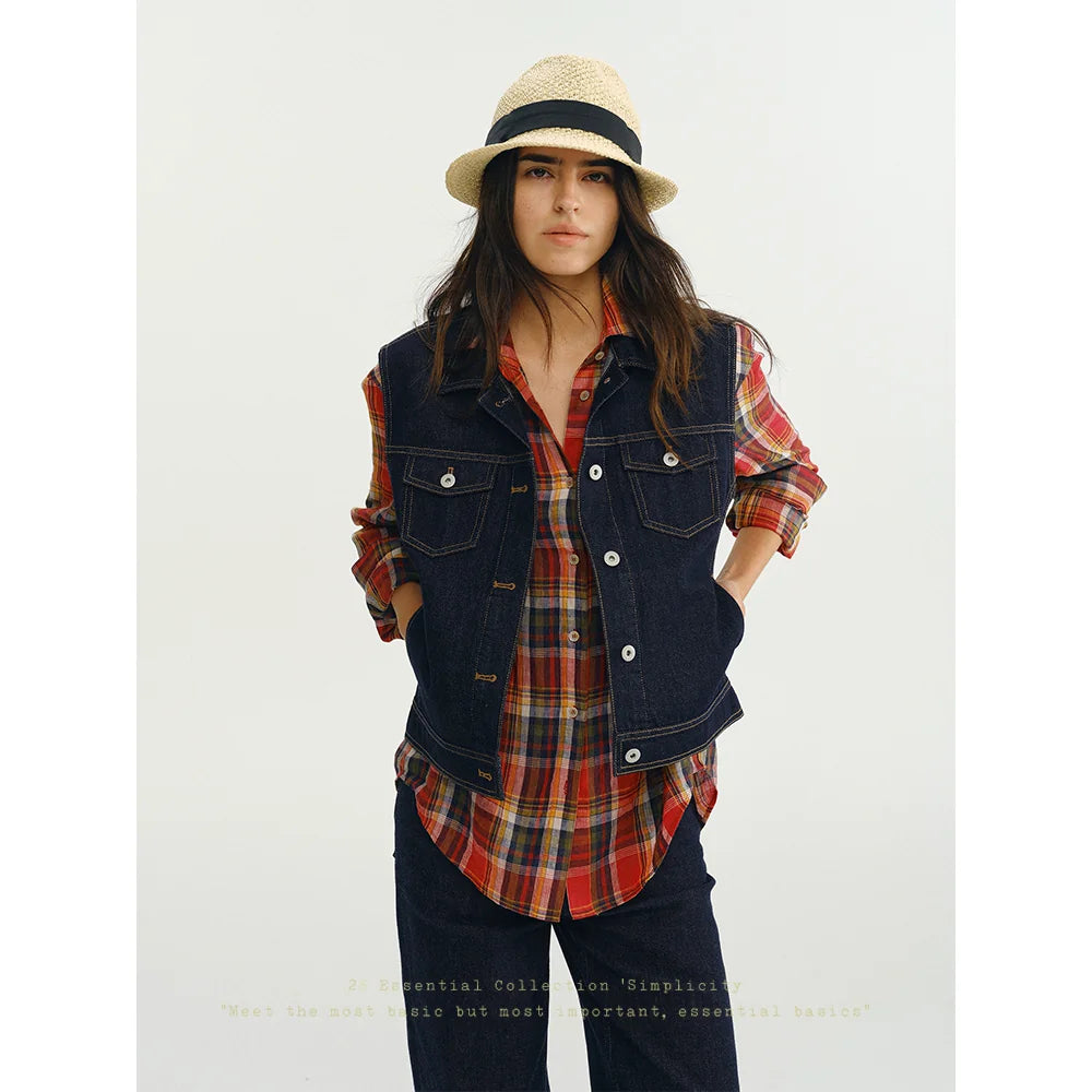 Cropped Vintage Denim Jacket