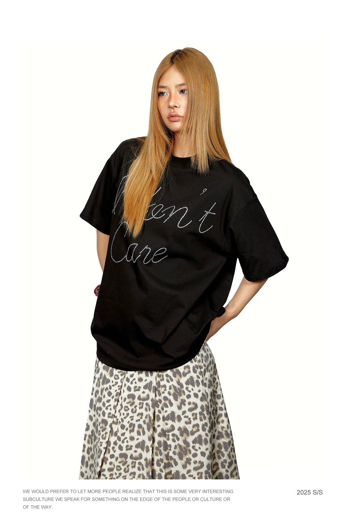 Rhinestone Letter Graphic T-Shirt product photo