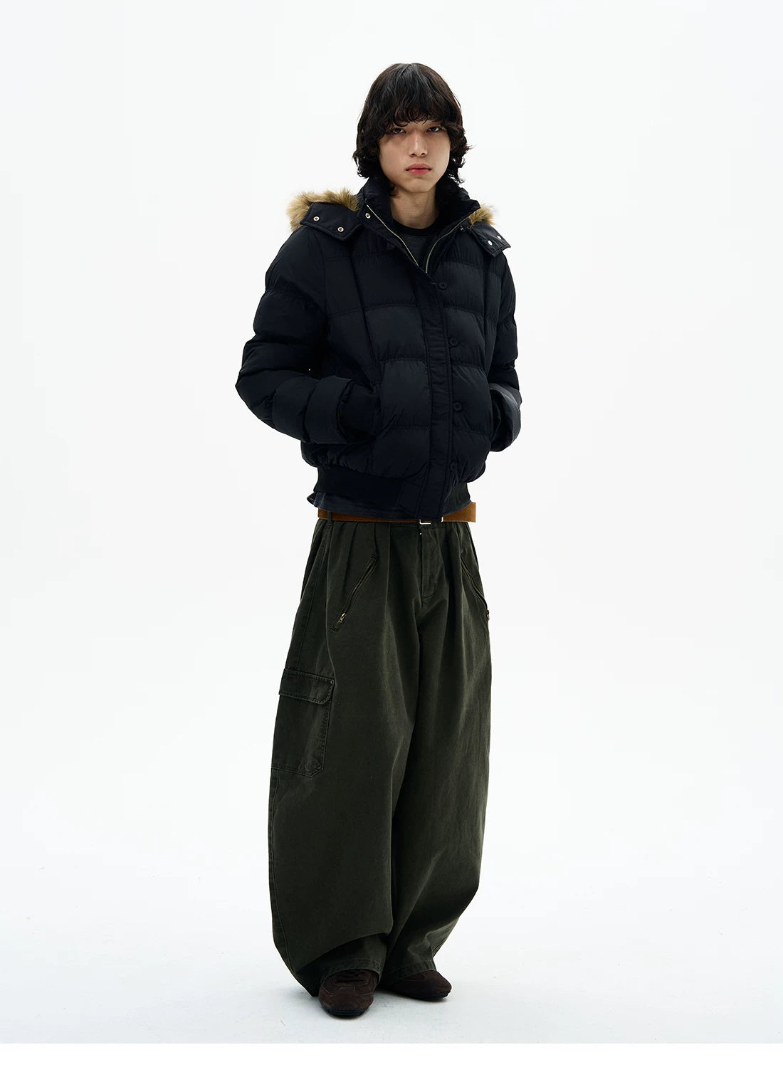 Faux Fur Hood Puffer Jacket product photo