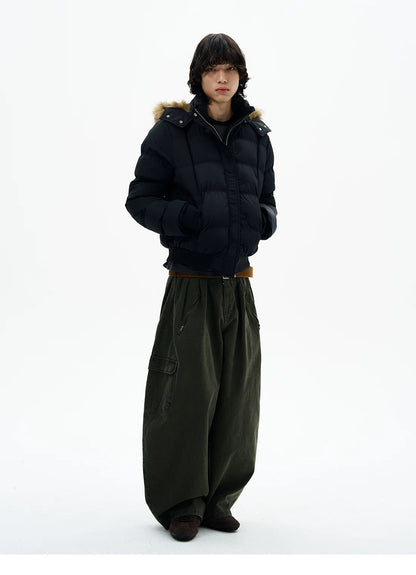 Faux Fur Hood Puffer Jacket product photo