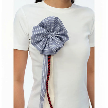 Assorted Fabric Flower Brooch