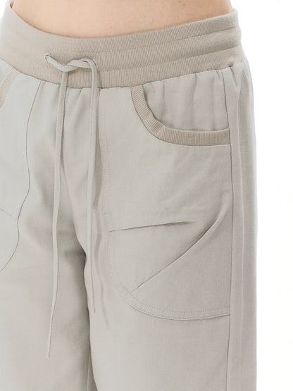 Women's Ribbed-Waist Cropped Straight-Leg Pants