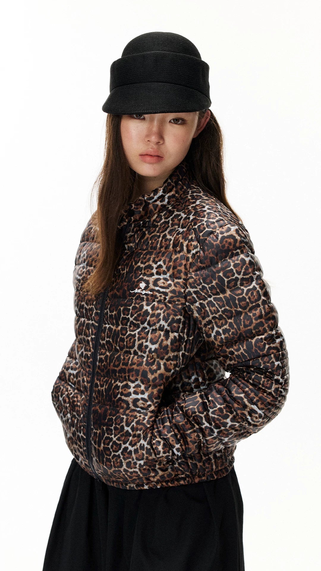Leopard Print Puffer Jacket