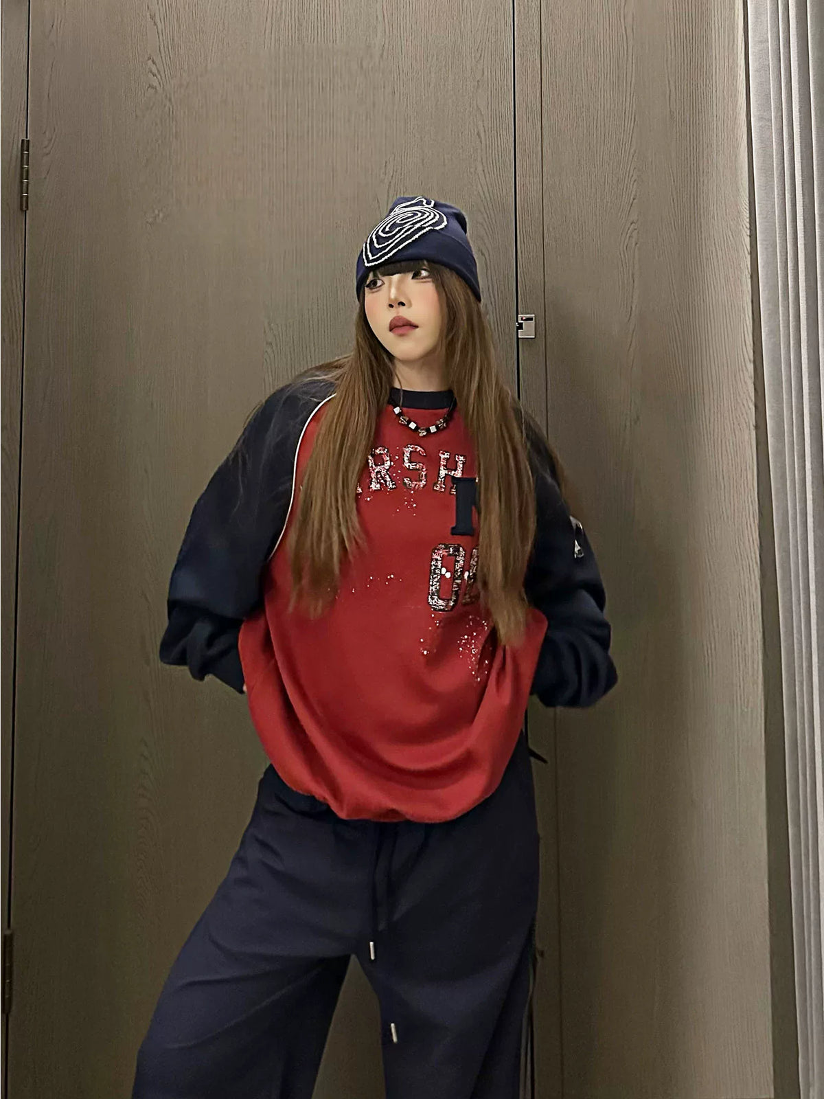 Red Raglan Sweatshirt - view 2