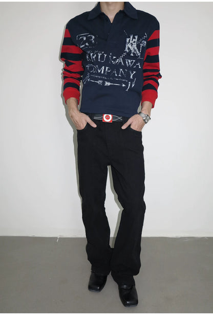 Black jeans, front view on model