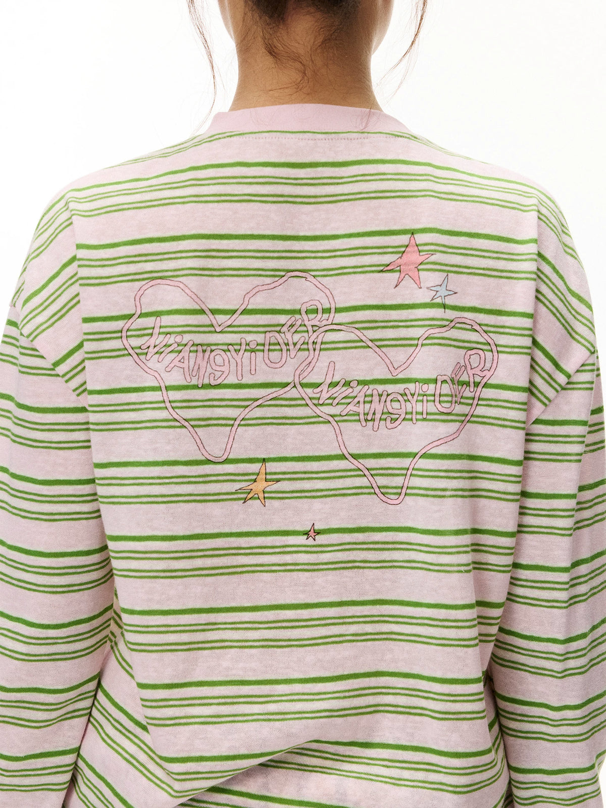 Striped Graphic Long Sleeve T-Shirt