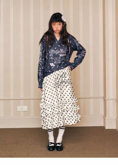 Printed Raglan Long Sleeve T-Shirt