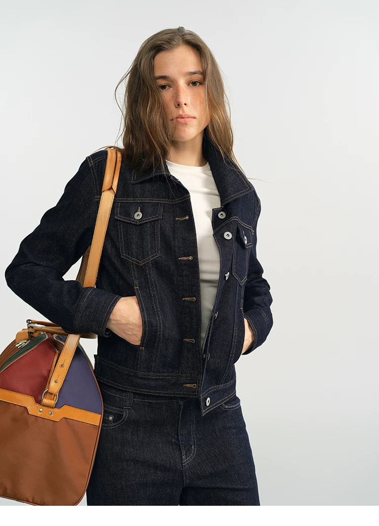 Cropped Vintage Denim Jacket - 360 view 10