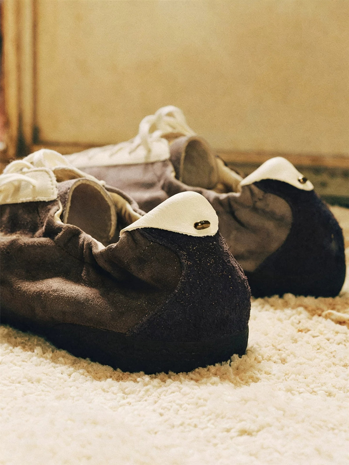 Grey Moss Mismatched Ballet Trainer Sneakers