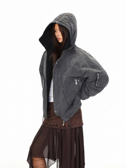 Hooded Fleece Lined Utility Jacket product photo