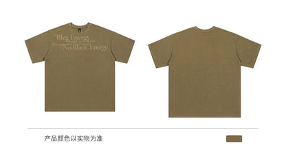 Vintage Letter Print Short Sleeve T-Shirt
