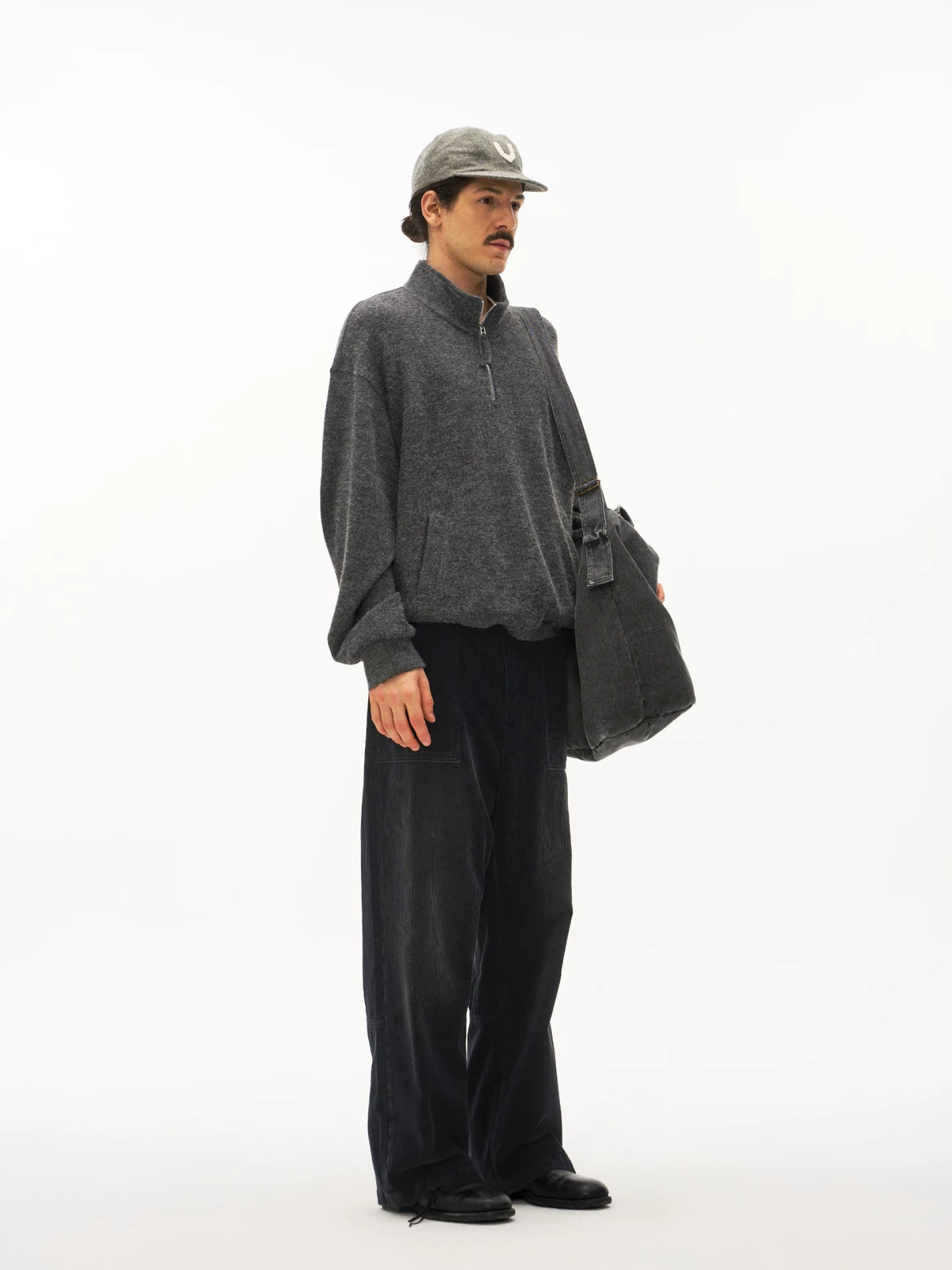 Washed Corduroy Wide Leg Pants in light khaki