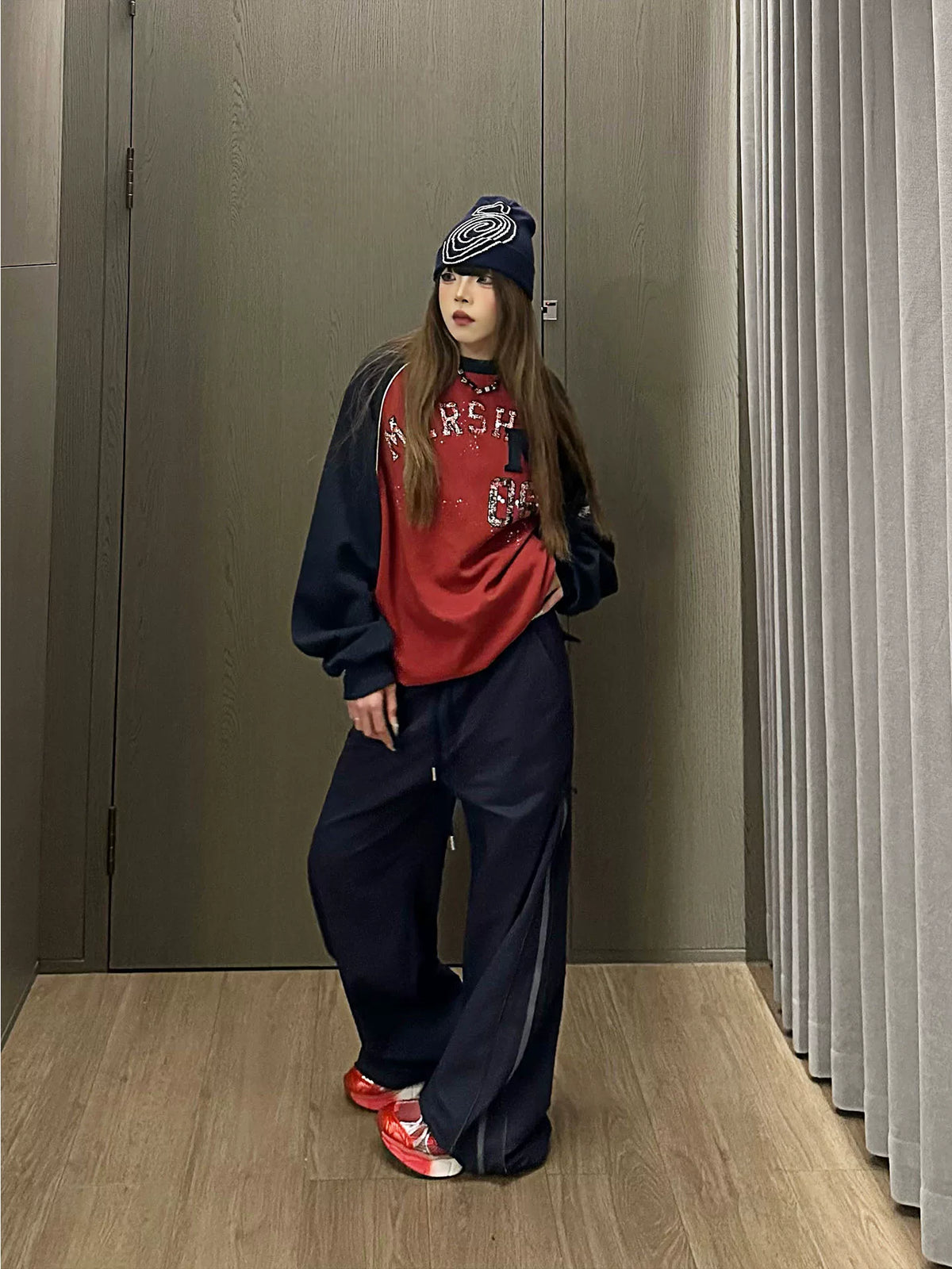 Red Raglan Sweatshirt - view 5