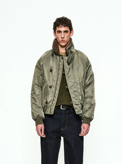 Partimento Fleece Stand-Collar Jacket