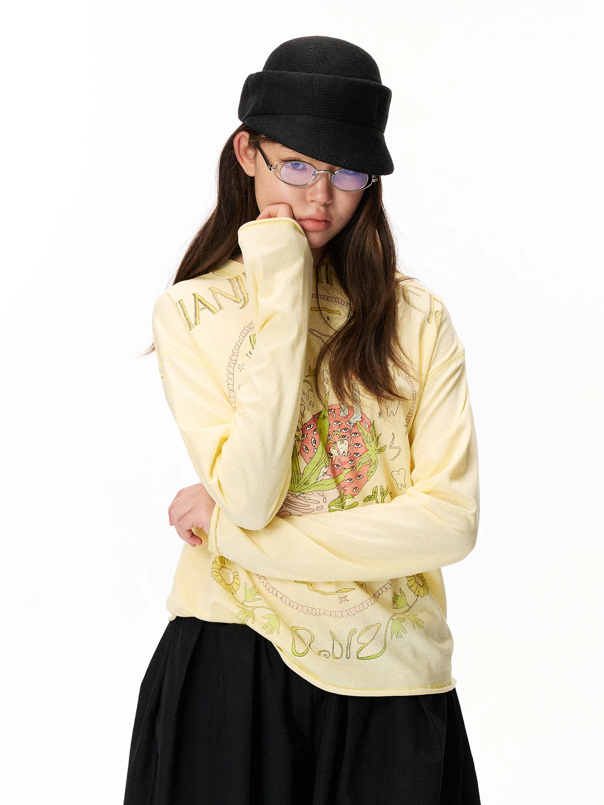 Floral Graphic Long Sleeve Top