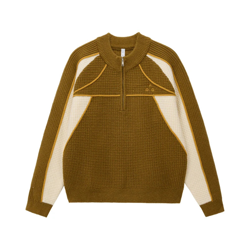 FPA Color-Block Half-Zip Knit Sweater