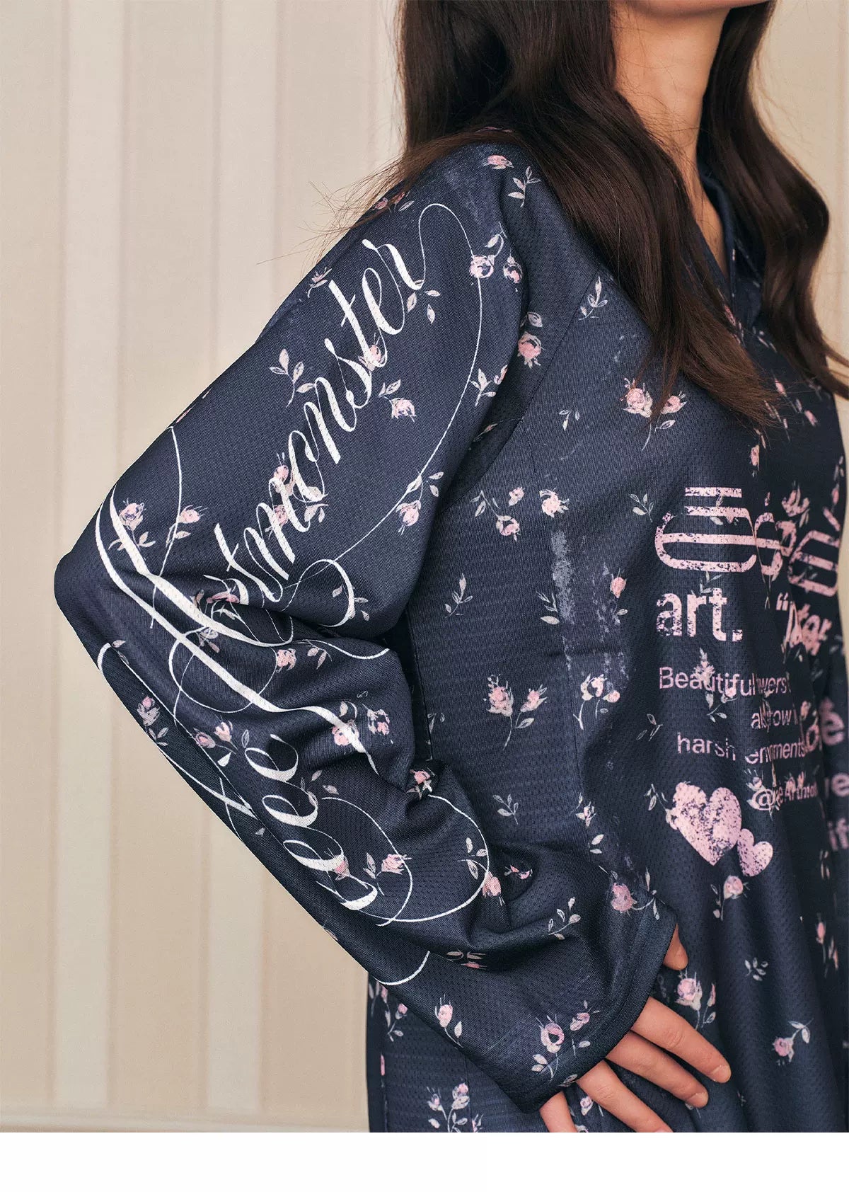 Printed Raglan Long Sleeve T-Shirt