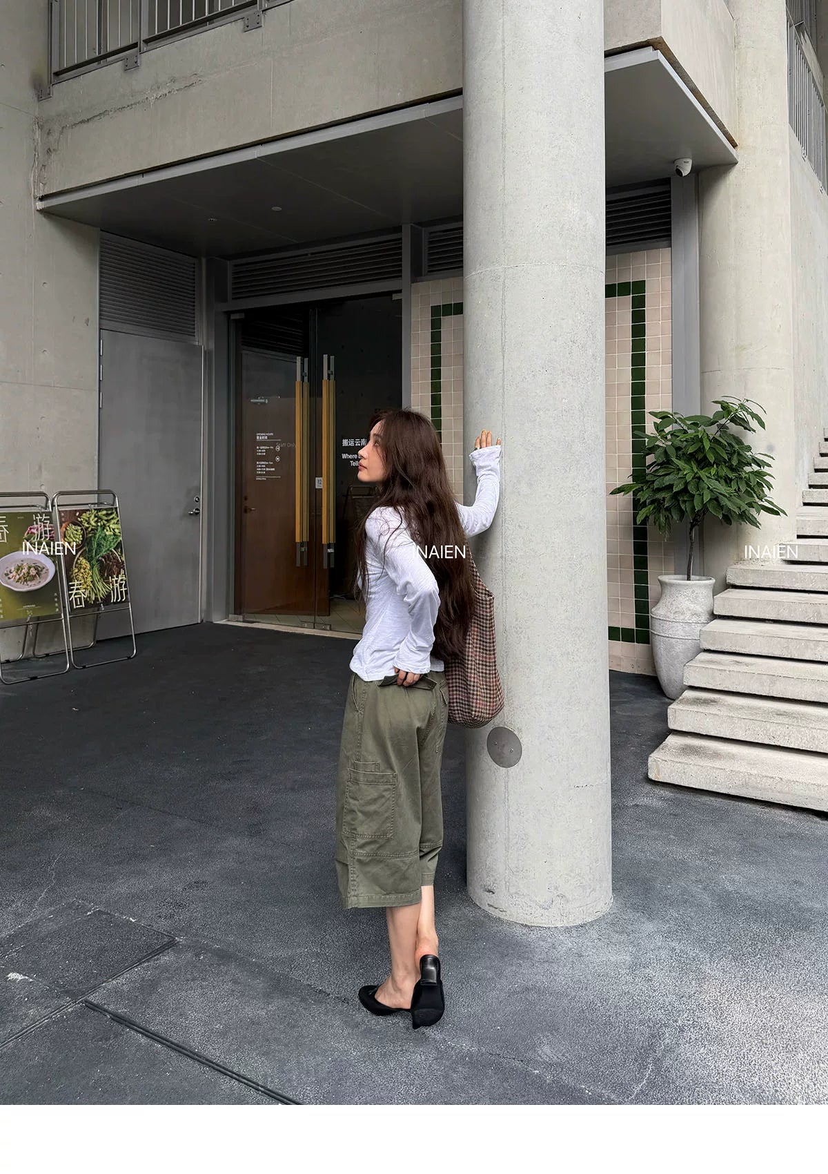 Cotton Slub Boat-Neck Long-Sleeve Tee