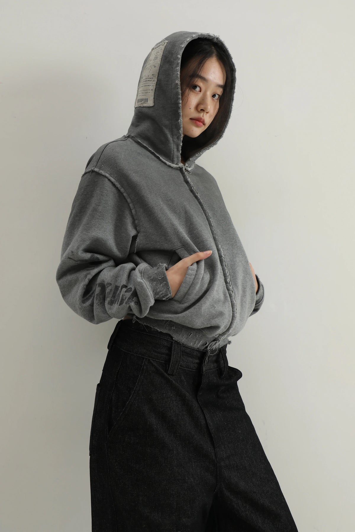 MASONPRINCE Remake Distressed Graphic Hoodie