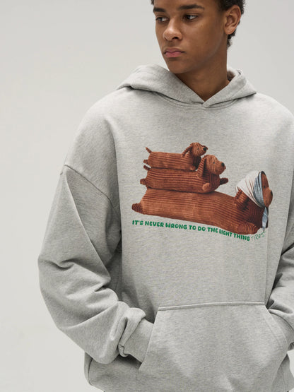 Illustrated Dachshund Hoodie
