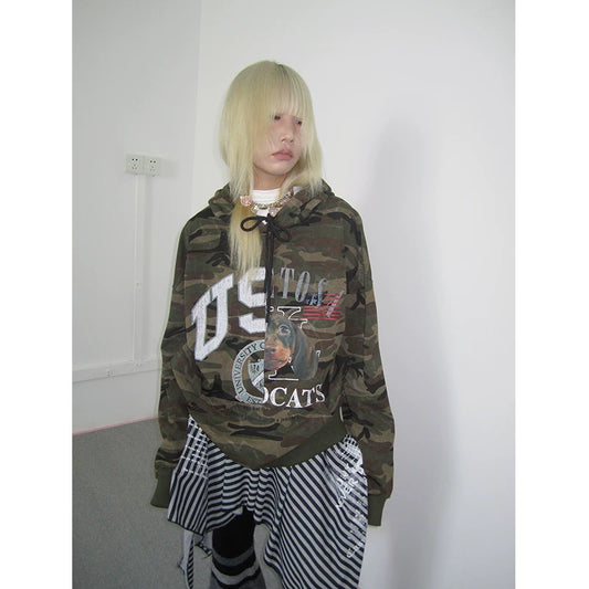 Dachshund Camo Print Hooded Sweatshirt - view 2