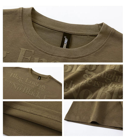 Vintage Letter Print Short Sleeve T-Shirt