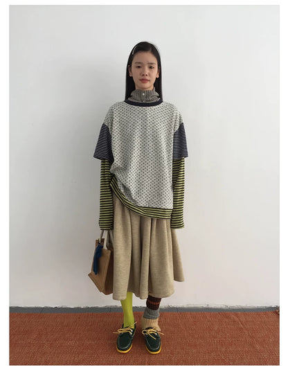 Layered Stripe Long-Sleeve Tee