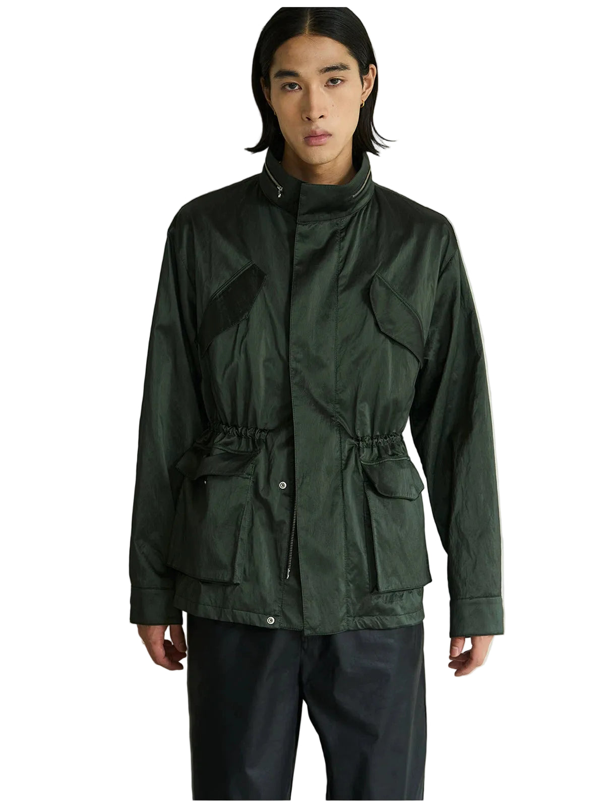 7440 37 1 AW26 Washed Metallic M65 Drawstring Jacket