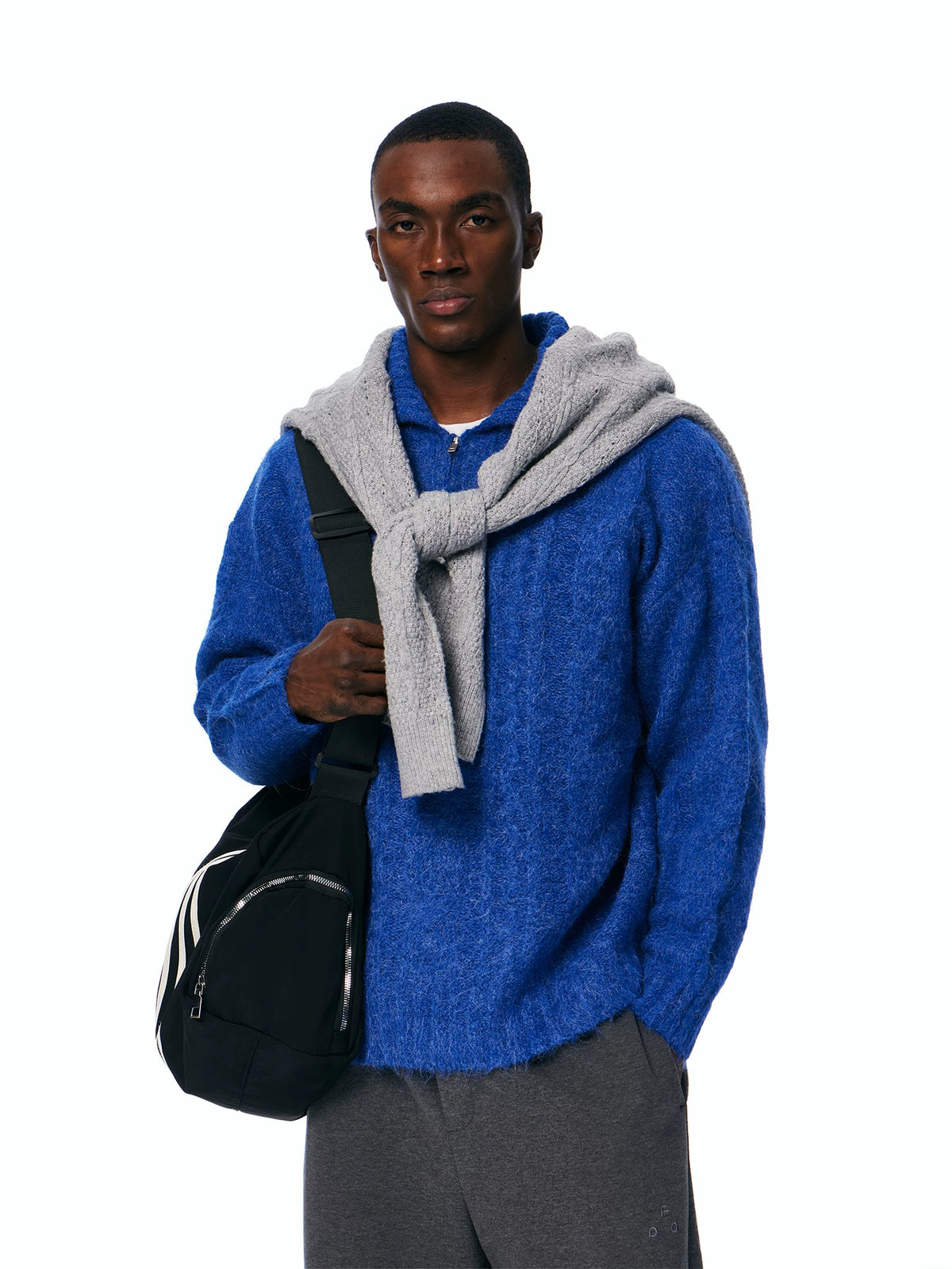 Men's Cable-Knit Half-Zip Sweater product photo