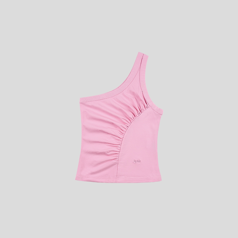 Ruched One-Shoulder Camisole Top
