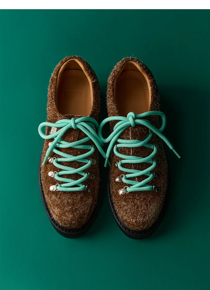 Vintage Leather Hiking Derby Contrast Shoes