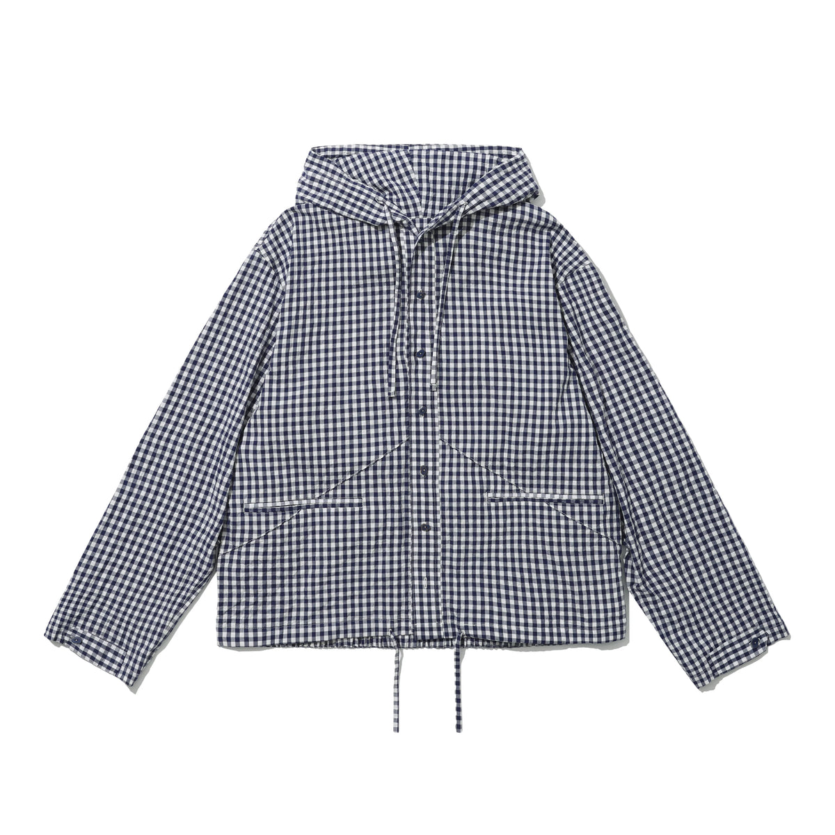 Hooded Drawstring Shirt Jacket product view
