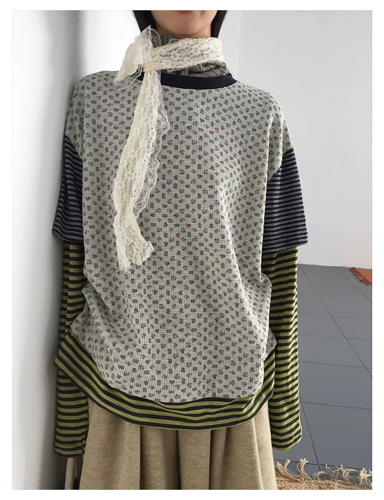 Layered Stripe Long-Sleeve Tee