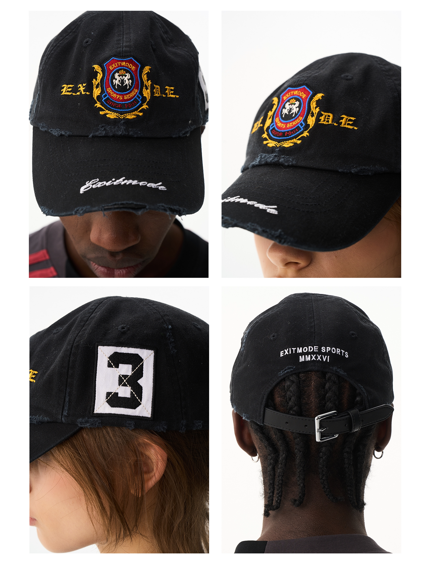 Vintage Washed Embroidered Patch Baseball Cap