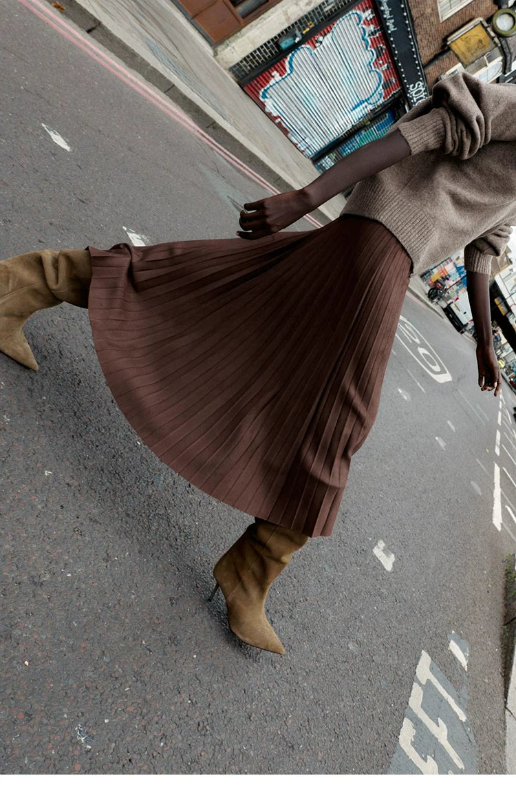 Women's Pointed Toe Stiletto Wide-Shaft Knee-High Boots