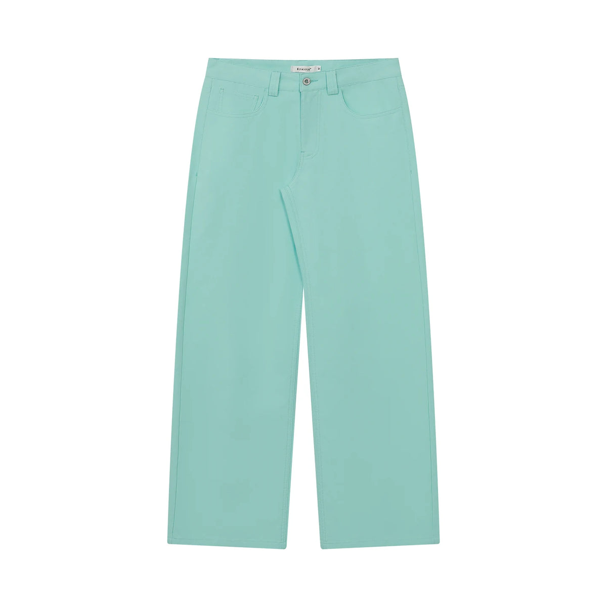 Black Horse Print Mid-Low Rise Straight-Leg Pants