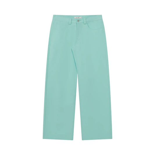 Black Horse Print Mid-Low Rise Straight-Leg Pants