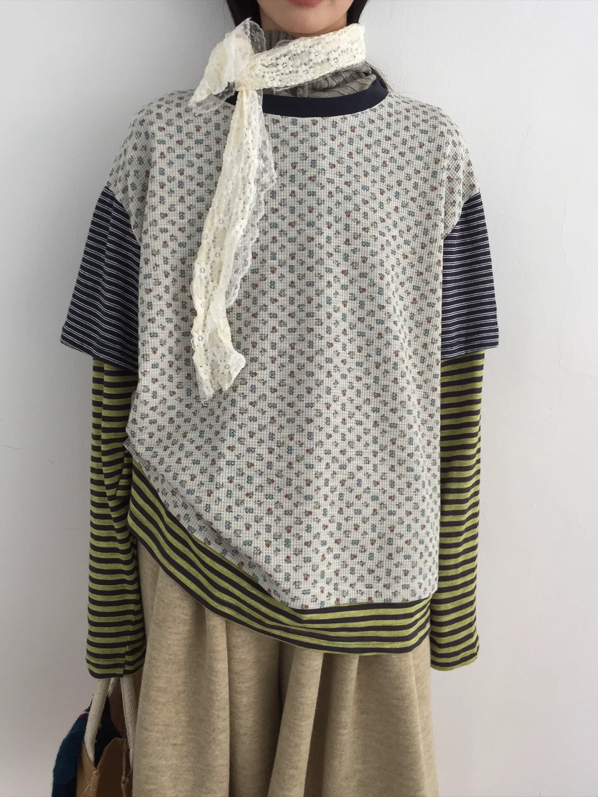 Layered Stripe Long-Sleeve Tee