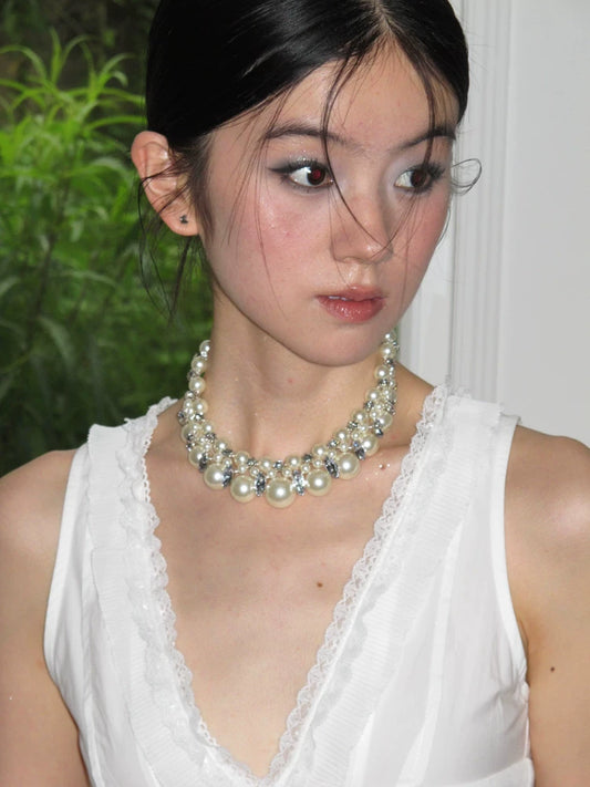 Vintage Layered Pearl Necklace